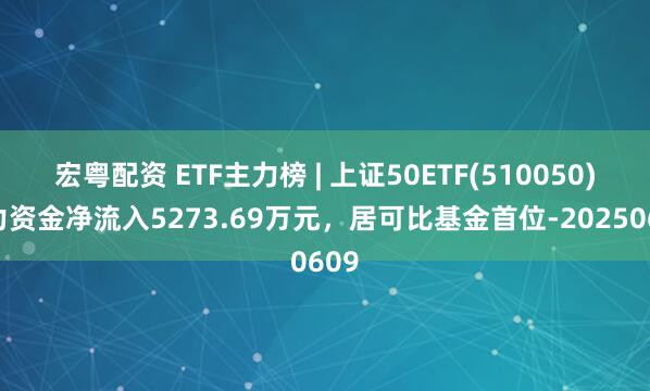 宏粤配资 ETF主力榜 | 上证50ETF(510050)主力资金净流入5273.69万元，居可比基金首位-20250609