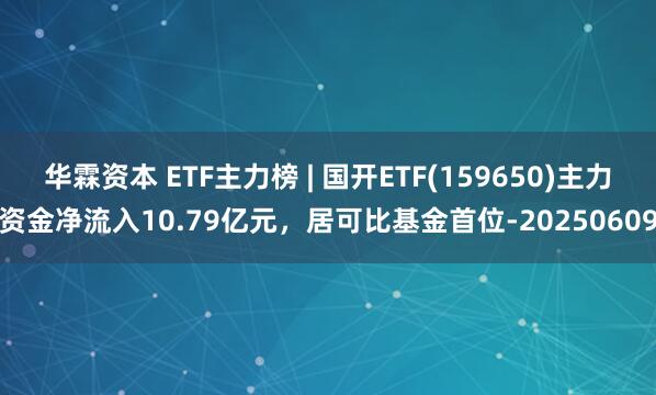 华霖资本 ETF主力榜 | 国开ETF(159650)主力资金净流入10.79亿元，居可比基金首位-20250609